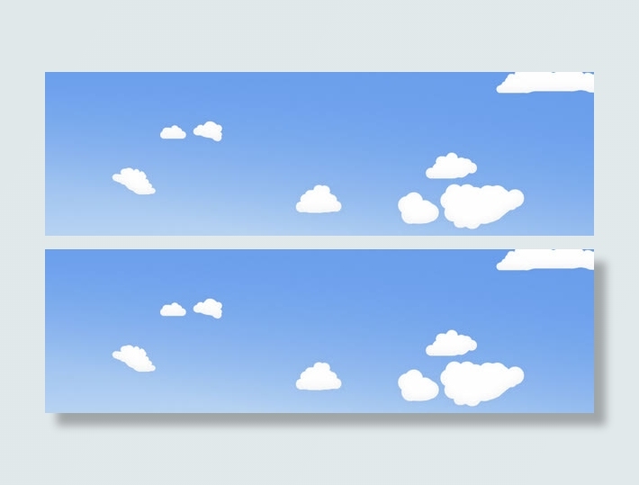 天空小清新背景banner设计