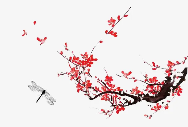 鼠年 年味 剪纸 窗花 梅花10免抠