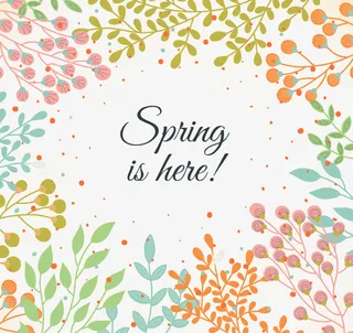 文艺清新花草海报设计装饰免抠