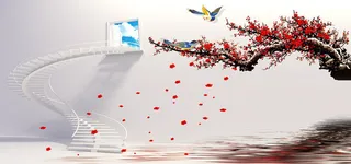 创意梅花背景图高清