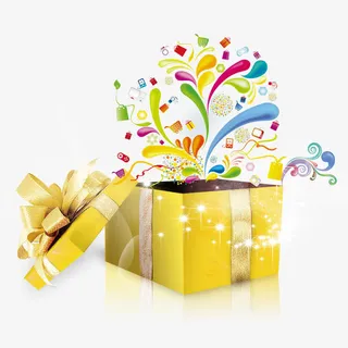 金色大礼包免抠