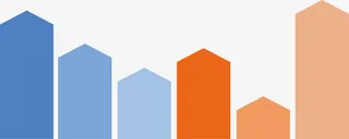 矢量箭头条形排列图免抠