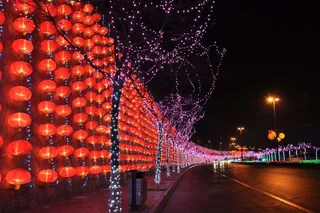 过年夜晚的灯笼高清