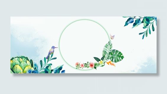 春天水彩花海报背景高清