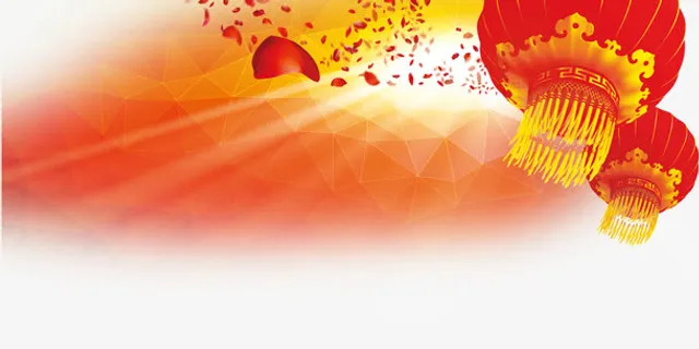 元旦新春红色灯笼喜庆免抠