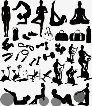 人物和健身器材素材免抠