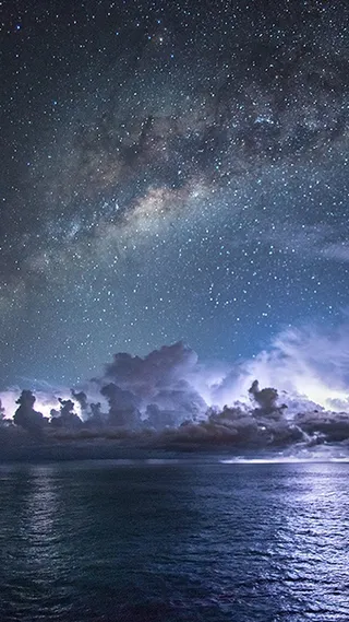 蓝色大海风景H5背景素材高清