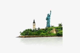 海边风景 国外建筑免抠