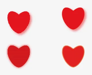 情人节手绘的爱心免抠