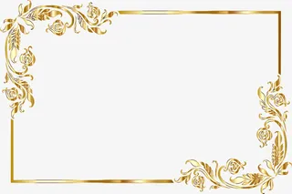 金色的可爱边框免抠
