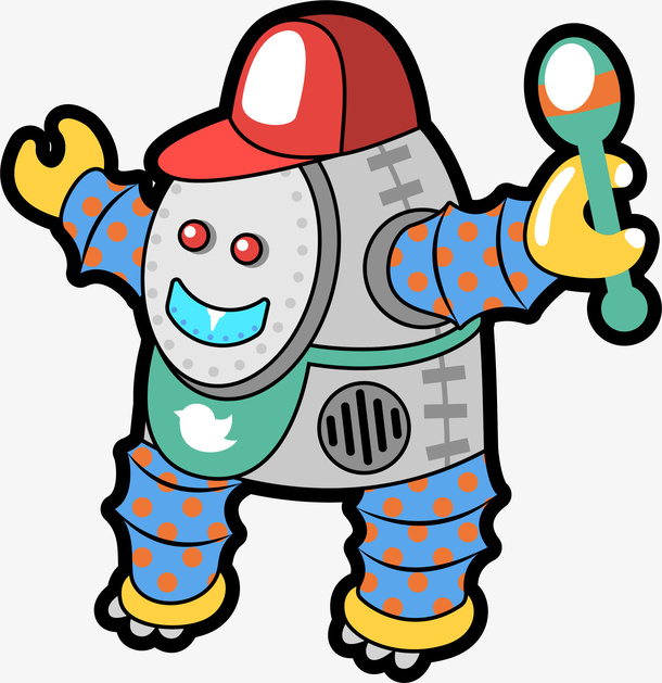 卡通科技时代免抠机器人png贴纸免抠