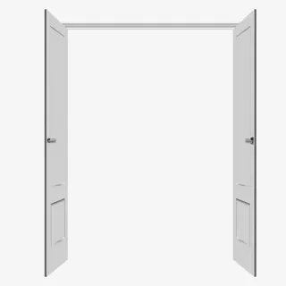 矢量打开的双开门免抠