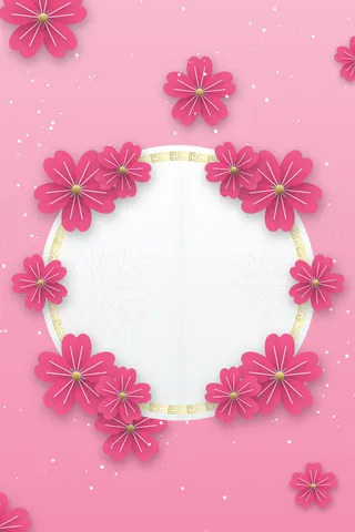 简约3D剪纸元宵佳节背景高清