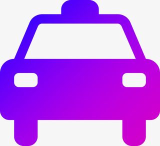 蓝紫色，渐变，出租车，矢量，放大，方便免抠