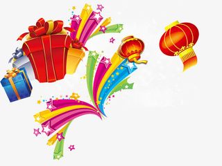 礼盒灯笼免抠