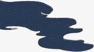 蓝色水流波浪设计免抠