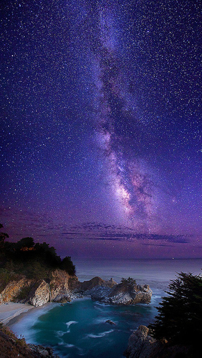 蓝色星空风景H5背景素材高清