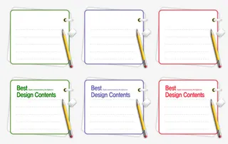 彩色矢量文本框免抠