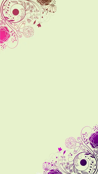 复古花朵H5背景高清