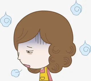 卡通失落的女人免抠图免抠