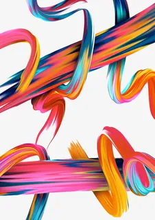 彩色笔触免抠