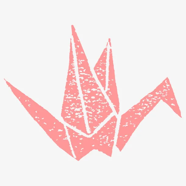 红色千纸鹤免抠