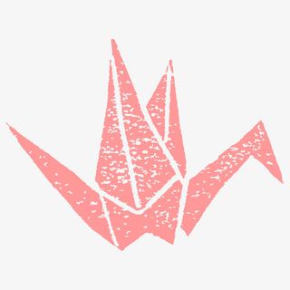 红色千纸鹤免抠