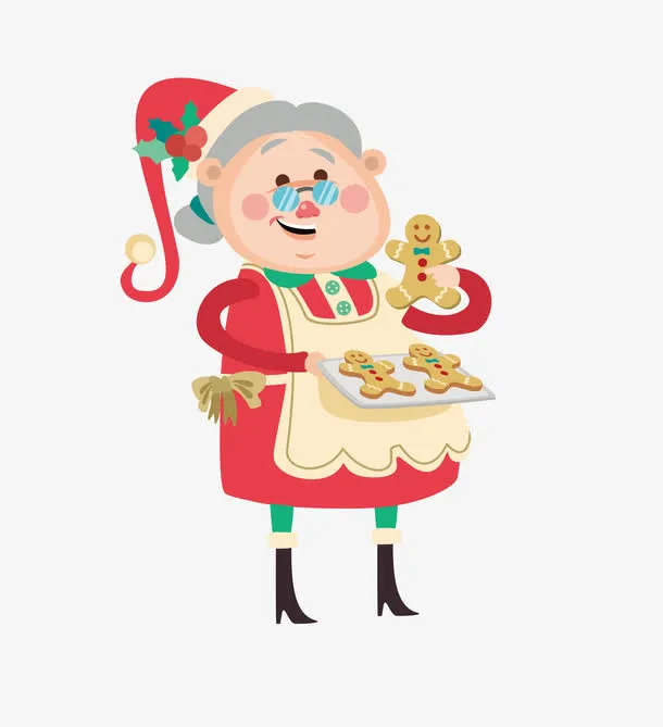 矢量手绘老人图片免抠