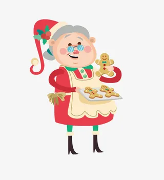 矢量手绘老人图片免抠