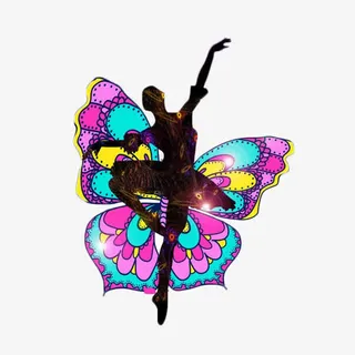 跳舞的舞者剪影免抠