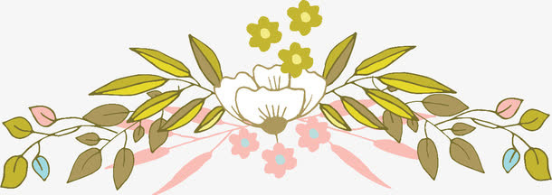 手绘花朵免抠