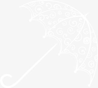 白色简约雨伞免抠