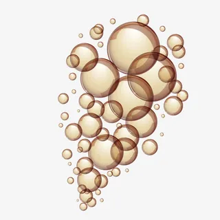 矢量棕色大小气泡免抠