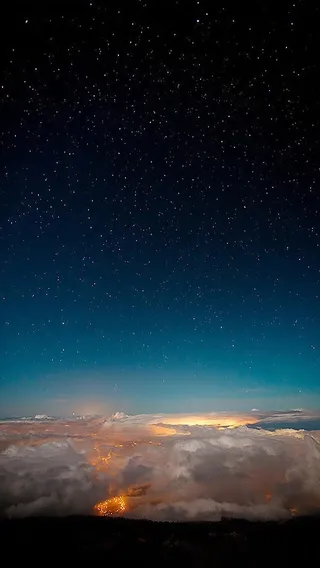 黑色星空点点唯美免抠