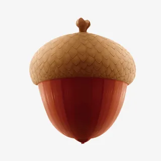 一颗卡通绘画橡树果免抠