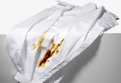 白色衬衣油渍免抠