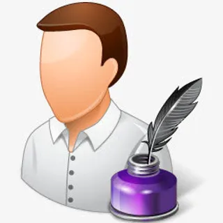 职业作家男性光图标免抠
