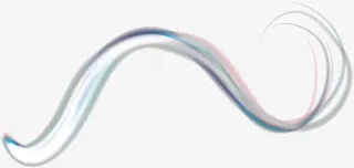 蓝色弯曲线条矢量免抠