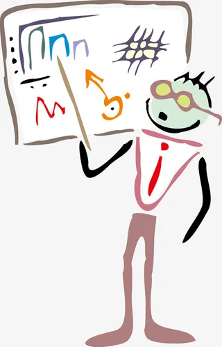 手绘解说员素材免抠