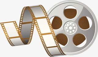 矢量旧电影胶片与卷轴插图免抠