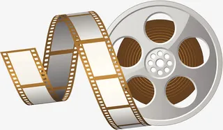 矢量旧电影胶片与卷轴插图免抠