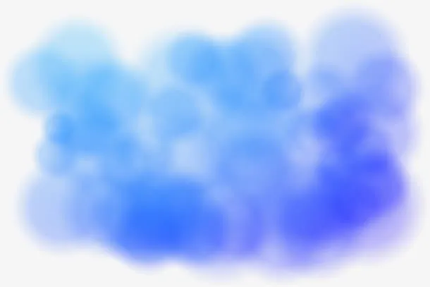 梦幻蓝色气泡免抠