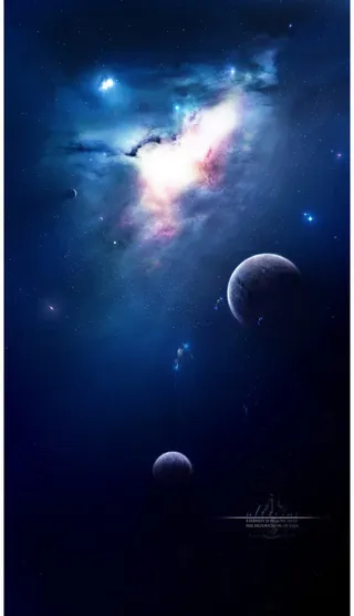 神秘唯美宇宙星辰大海免抠背景H5背景元素