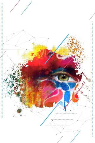 美术单页少儿美术海报背景素材高清