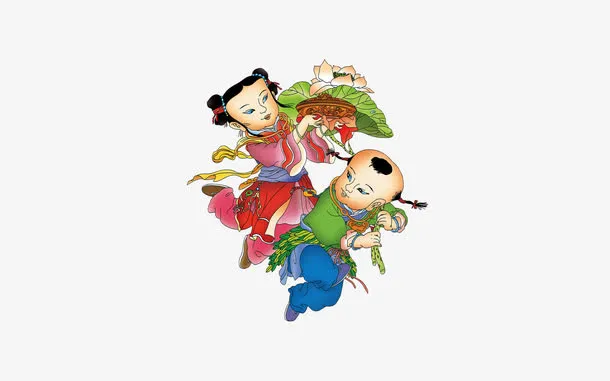 春节年画装饰高清免抠图素材免抠