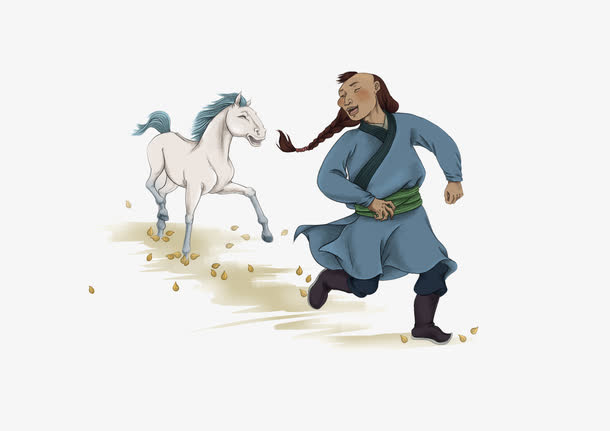 蒙古族神话插画免抠