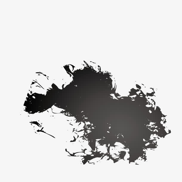 黑色抽象墨迹免抠