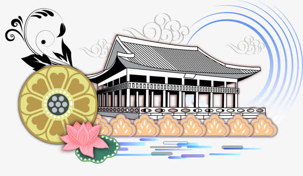 水彩房子免抠