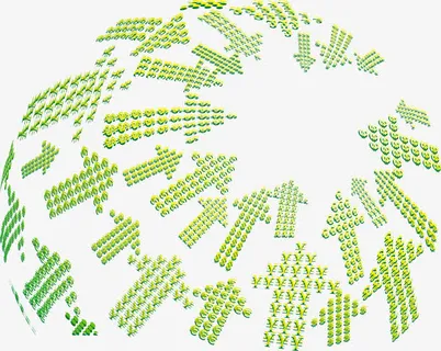 抽象圆环几何箭头免抠