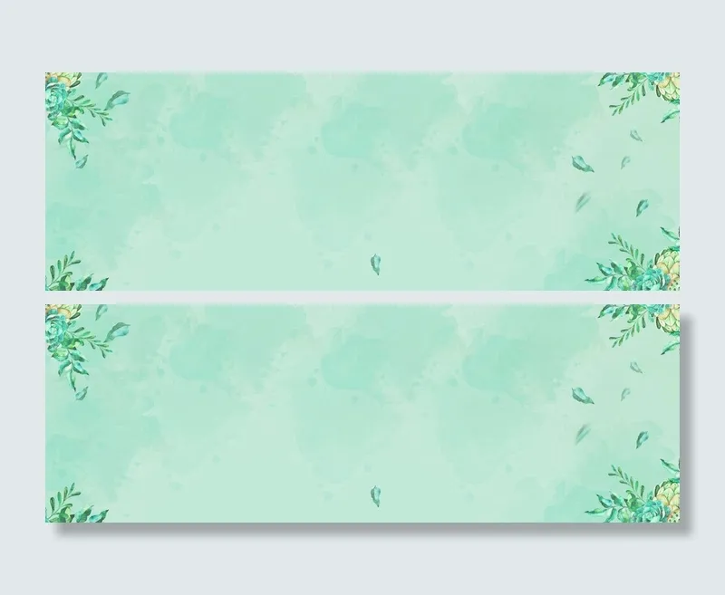 初夏清新绿色树叶banner高清